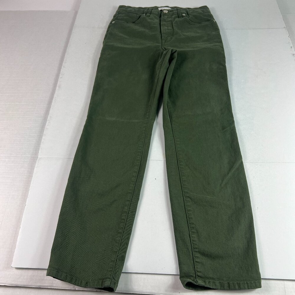 Good American Jeans Women's 26x26* Good Classic Straight Crop Green Denim Tag 27